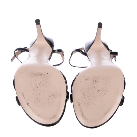 STUART WEITZMAN Patent Leather Round-Toe Sandals (Size: 7) - Picture 4 of 4